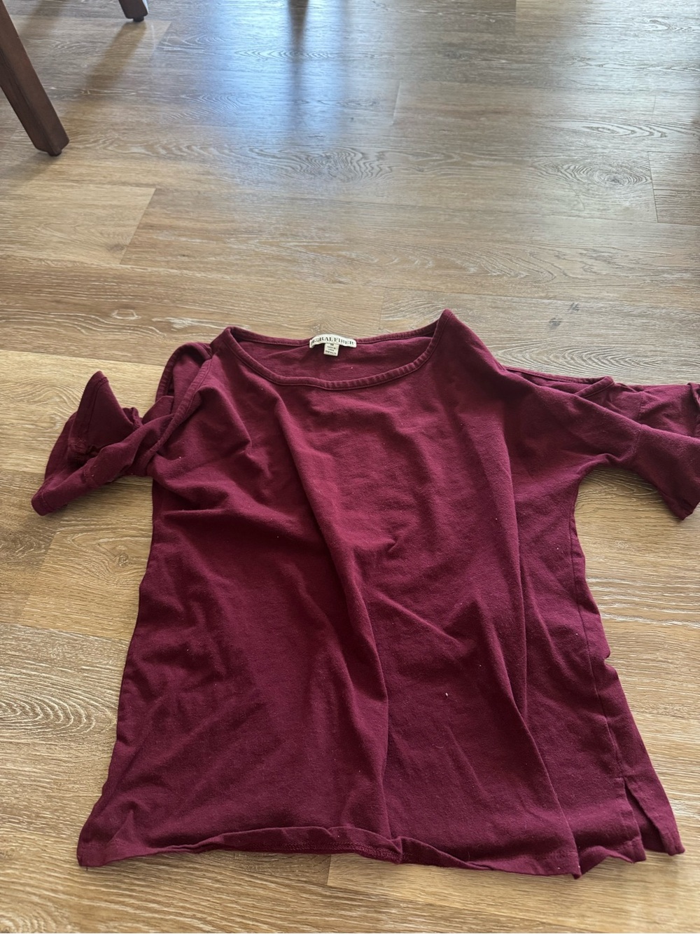 Moral Fiber Women's Burgundy Short Sleeve Tee